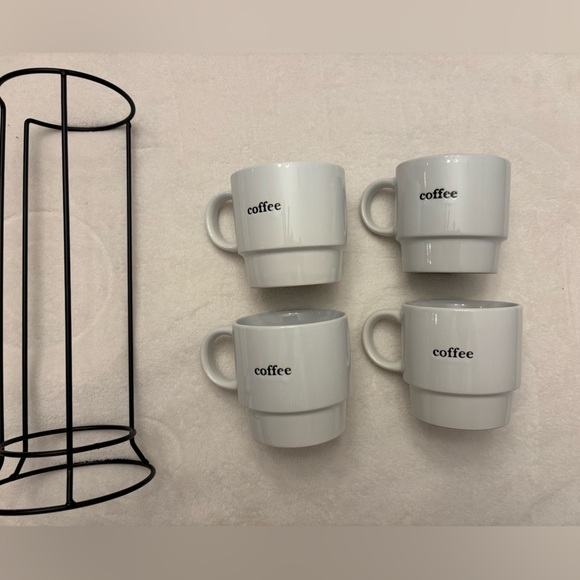 Coffee Mug set with Stackable Stand - Picture 2 of 7